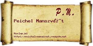 Peichel Manszvét névjegykártya